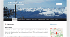 Desktop Screenshot of les-arcs-1800.com